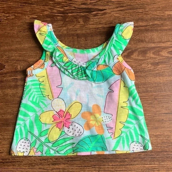 Okie Dokie Floral Infant Baby Girls Top 3 Months NWT - Picture 2 of 5